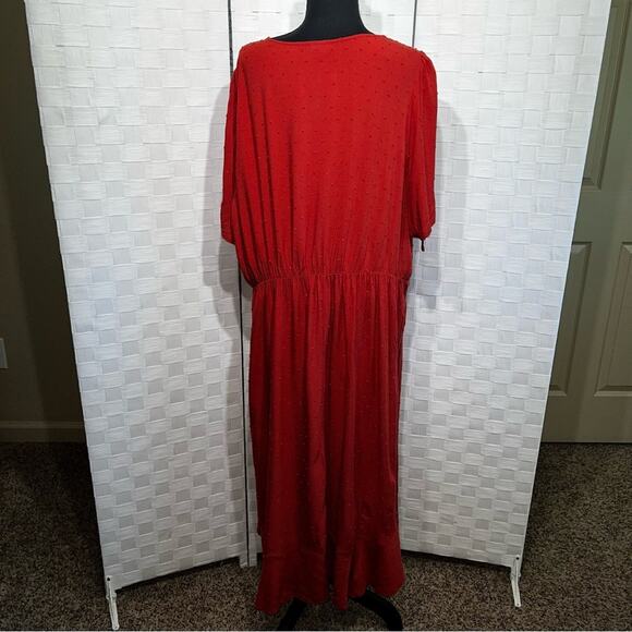 Torrid Red Midi Wrap Dress - Picture 6 of 15